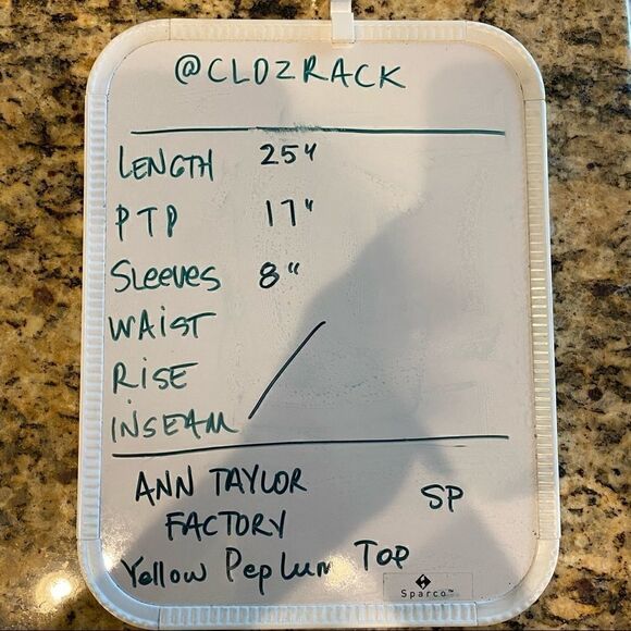 Ann Taylor SP Yellow Sleeveless Floral Lightweight Summer Peplum Hem Top - Picture 10 of 10